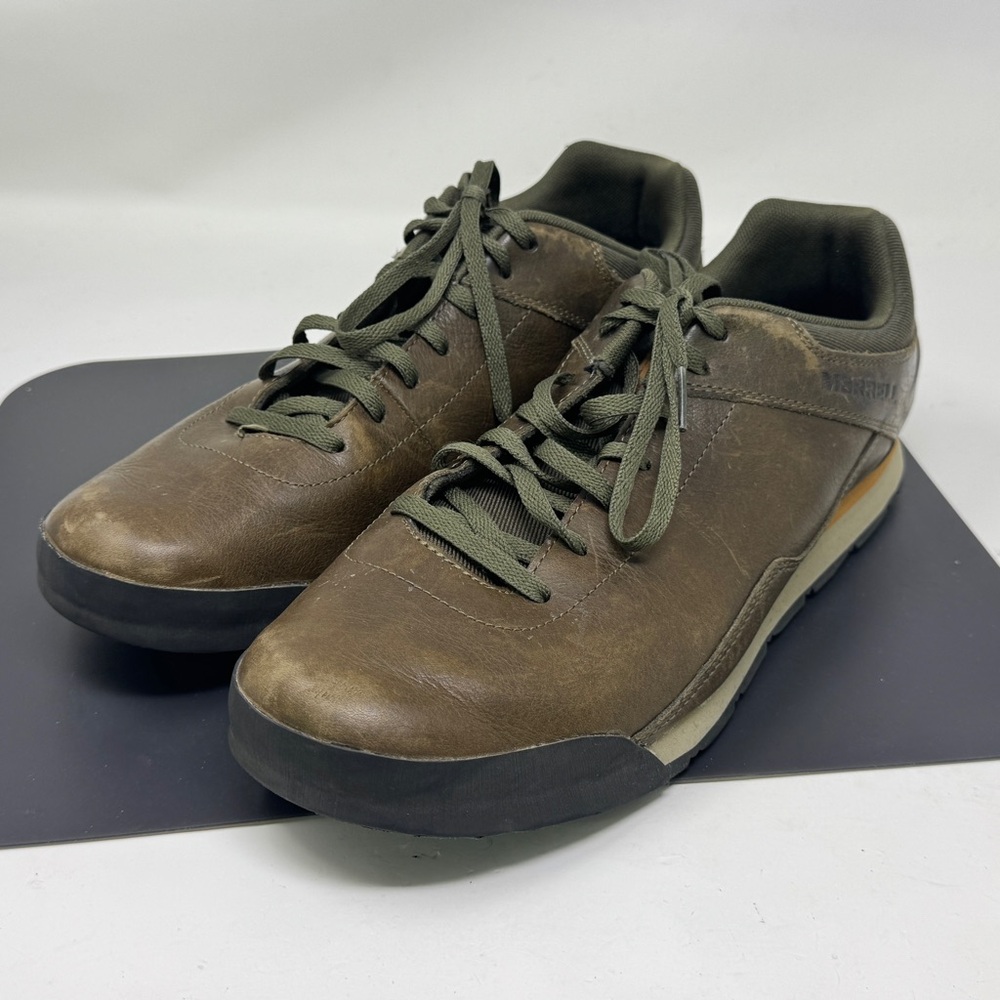 Merrell Shoes Burnt Rocked Sneakers Leather Lace Up Low Top Casual J97277 sz 12